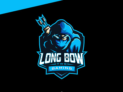 LONG BOW TWO GAMING archer bow branding branding design character character design design esport esport logo game games games logo icon illustration japanese culture logo logo design ninja streamer streaming