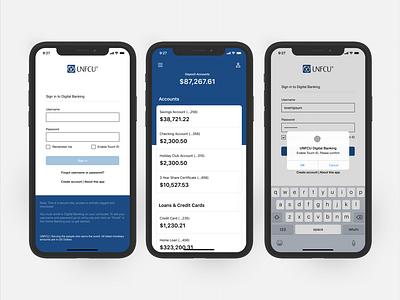 UNFCU Mobile App Design Concept