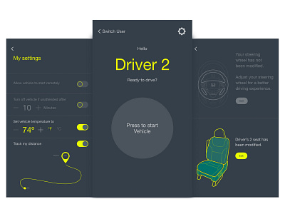 Smart Drive App design honda map odyssey product design product id smart car ui ux ui ux design user user id