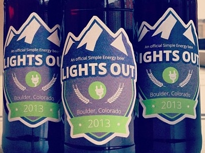 Custom Beer beer boulder label mountains