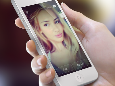 AskOut Video Profile app dating heart ios iphone love minimal profile transparent ui ux video