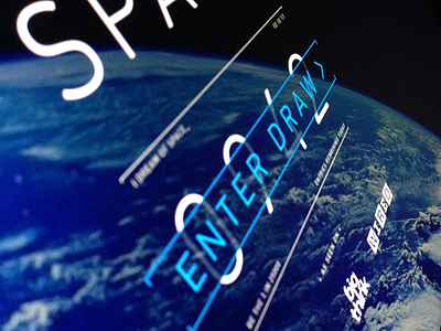 Win a trip to space! animation canvas css3 din earth html5 parallax space tech ui ux