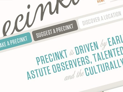 Precinkt app cursive photo soft typography web