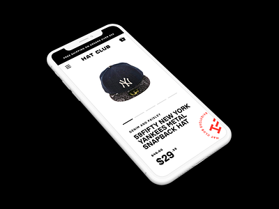 Hats! dark hat iphone logotype mobile price product rebrand shop shopify stamp store ui