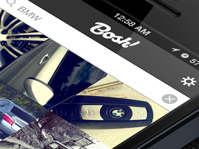 iPhone Photography App app bosh clean dark input ios iphone photography search ui