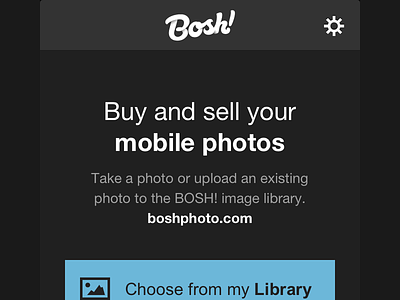 Bosh Photo is live! app clean dark flat ios photo photography ui
