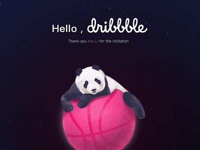 Hello Dribbble illustration