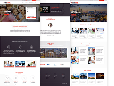 Relocation agency website branding clean design simple typography ui ux web webdesig website