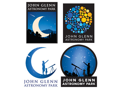 John Glenn Astronomy Park Logo Designs astronomy branding design john glenn logo park