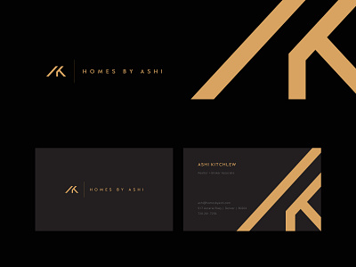 Home By Ashi Logomark clean design init initials layout logo