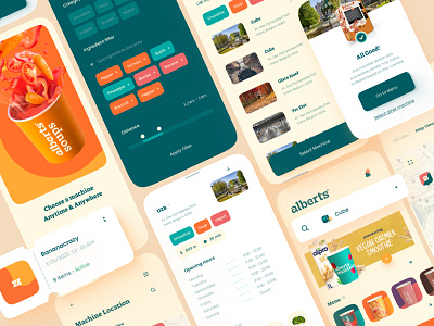 Alberts App- Onboarding clean clean design design fresh freshdrinks organic organicdrinks sophisticated uidesign ux uxdesign visual design visualization wholesomedrinks