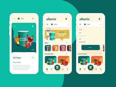 Simple Home screen interaction animation foodanddrink mobile mobileapplications motion graphics ui ux uxdesign