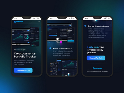 Cryptocurrency Portfolio Tracker -Mobile clean clean design cool cool design cryto mobileresponsive