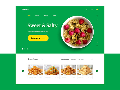 Tahoora Dribbble clean design food web design