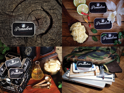 Pomadour logo photography pomade