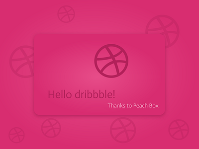 Hello Dribbble first shot hello dribbble minimal pink thank you