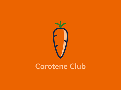 Carotene Club Logo Concept branding branding design carrot flat design icon logo logo concept minimal