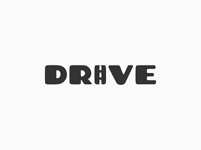 Drive Verbicon drive icon minimal typeart typography wordmark