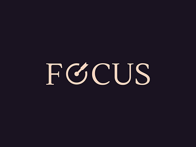 Focus Verbicon design focus icon minimal nounicon type typeart verbicon wordmark
