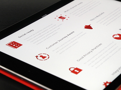 Solutions page - Tablet preview big data icons ipad tablet