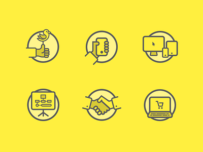 Flat Icons Yellow Theme by Florent Cazé on Dribbble