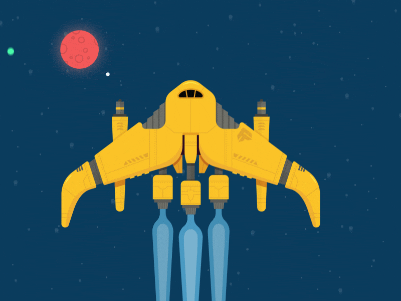 Spaceship cosmos future illustrator mars scifi space spaceship stars universe vector