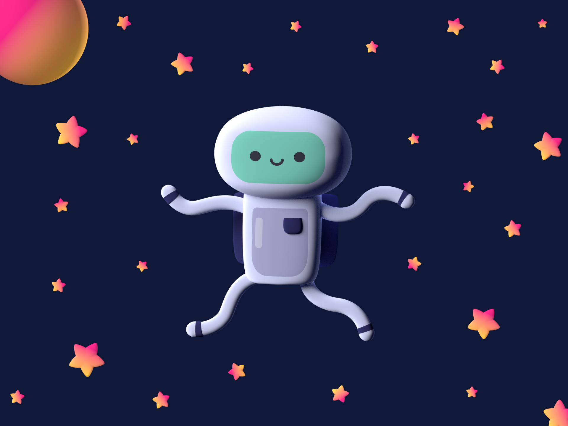 Astro, now in 3D by Mateus Vinícius on Dribbble