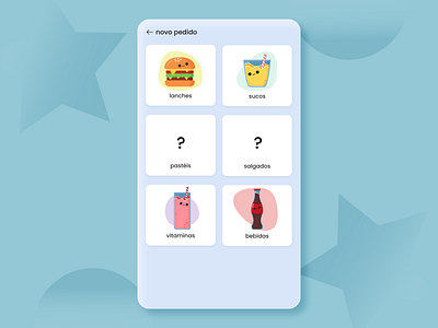 Food APP menu (WIP) app branding burguer clean cute design flat food icon illustration juice soda ui ux vector web