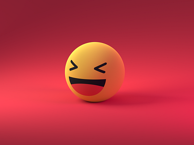 Haha b3d blender blender3d clean cute emoji haha illustration vector