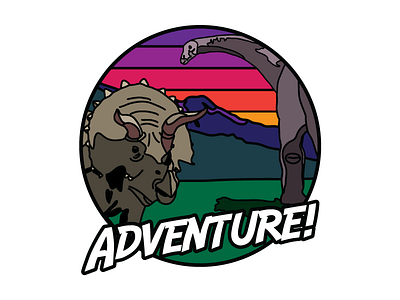 Adventure dinosaur illustration jurassic sunset t shirt design vector illustration