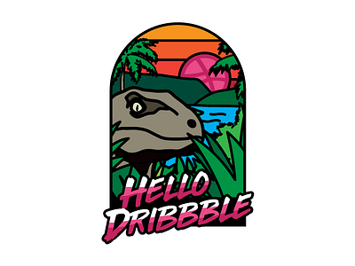 Clever Debut dinosaur dribbble debut illustration jurassic raptor t shirt design vector illustration