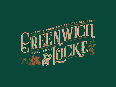 Greenwich & Locke brand identity branding gnome graphicdesign harrypotter horklump illustration logo magicalcreatures vector illustration vintage wizardingworld