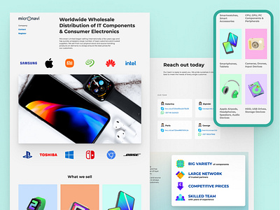 Micronavi - Website for Electronics Wholesaler fun minimal minimalist minimalistic ui web design website website design