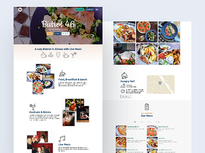Bistrot 46 • Café Restaurant Website business website food local business menu modern photograhy restaraunt web web deisgn webdesign website
