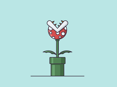 Piranha Plant : Super Mariobros cartoon cute design illustration mariobros