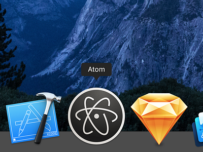 High-contrast Atom Icon for OS X atom atom editor el capitan icon osx sketch yosemite