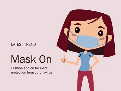 Let's mask on! awareness coronavirus health illustration vector