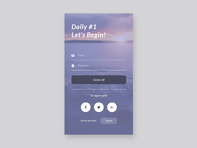 Daily UI #001 - Sign Up