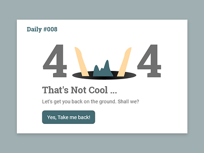 Daily UI #008 - 404 page not found 008 404 challenge dailyui page not found ui