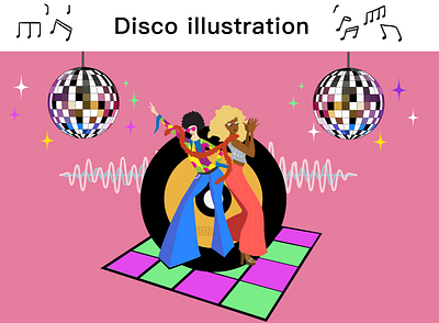 Disco illustration illustration