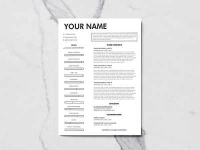 Free Simple Design Resume Template curriculum vitae cv cv design cv template freebie freebies resume resume template