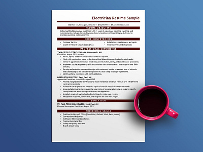 Free Electrician Resume Template curriculum vitae cv cv design cv template electrician resume free resume template freebie freebies resume resume template