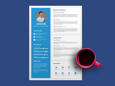 Free Graphic Designer Resume Template by Steven Han on Dribbble