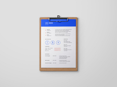 Free Clean CV Template curriculum vitae cv cv design cv template freebie freebies photoshop psd resume resume template