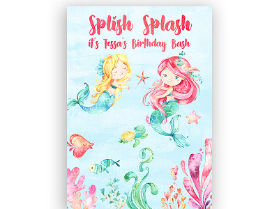 Splish Splash Birthday Bash design poster