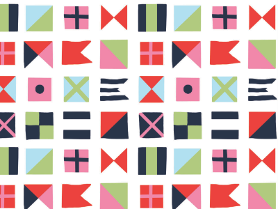 Nautical Flags fabric design pattern textile design