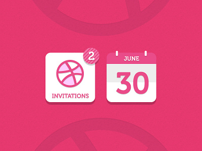 2 invites giveaway dribbble flat giveaway icon invitation invite