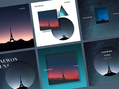 Album Cover Drafts album cover eiffel tower graphic jazz space typography