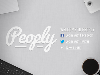 Login page for Peoply.me desk gui peoply typography webdesign
