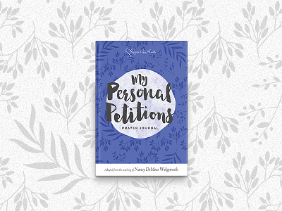 Prayer Journal Cover blue book book cover christian church female floral hand lettering ministry woman women